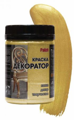 Краска декоратор акриловая PALIZH №147 золото перламутр 0,25кг; 11590122