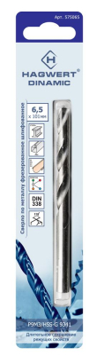 Сверло по металлу 6,5х101мм Dinamic P9M3 фрез. Hagwert (575065); 11613578