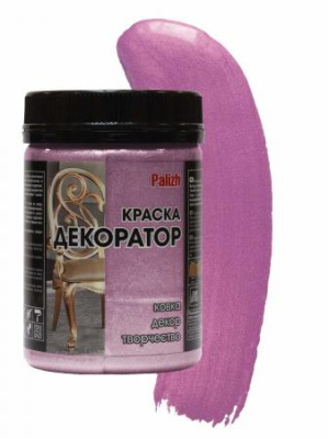 Краска декоратор акриловая PALIZH №173 розовый металлик, 0,25 кг; 11597111