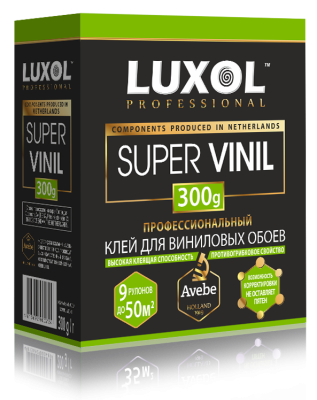 Клей обойный LUXOL SUPER VINIL Professional 300гр. 7-9 рул.; 11608235