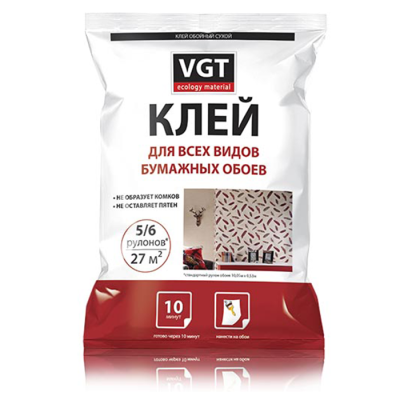 VGT Клей для бумажных обоев сухой, 0,2 кг   11607686