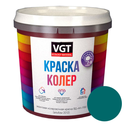 VGT Краска колеровочная бирюзовая  0,25кг; 11608900