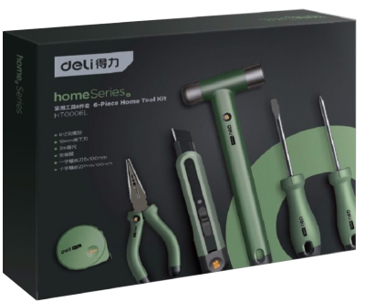 Набор ручного инструмента 6 предметов Home Series Green Deli Deli HT0006L; 11613151