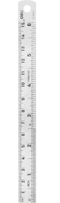 Линейка стальная 150мм  нержавеющая сталь  Deli DL8015Y; 11612625