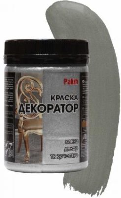 Краска декоратор акриловая PALIZH №182 темное серебро, 0,25 кг; 11605997