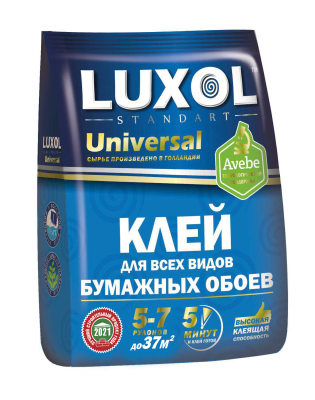 Клей обойный LUXOL бумажный Standart 180гр 5-7 рул.; 11608225