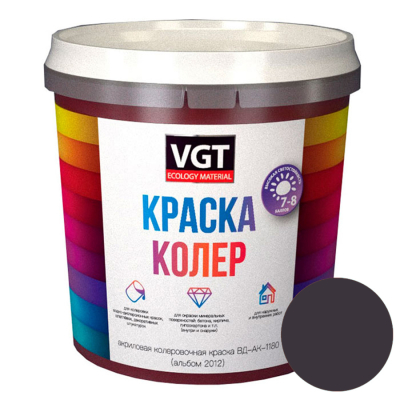 VGT Краска колеровочная  чёрный антрацит 0,25кг 15691; 11609123