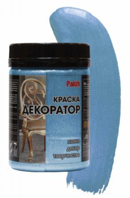 Краска декоратор акриловая PALIZH №176 синий металлик, 0,25 кг; 11597114