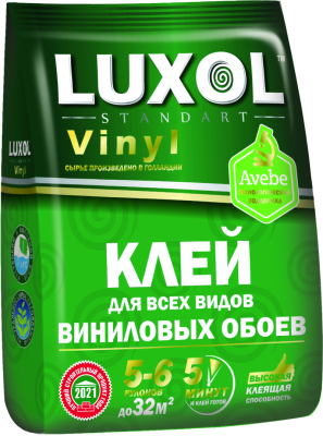 Клей обойный LUXOL винил Standart 180гр 5-6 рул.; 11608226