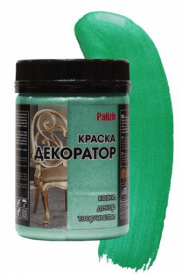 Краска декоратор акриловая PALIZH №175 изумруд металлик, 0,25 кг; 11597113