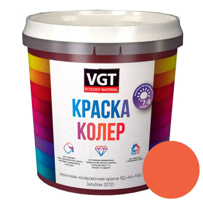 VGT Краска колеровочная кирпично-красная 0.25 кг 15702; 11609131