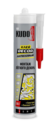 Клей акриловый для монтажа легкого декора белый 280 мл KUDO DECOR КВК-311; 11613144