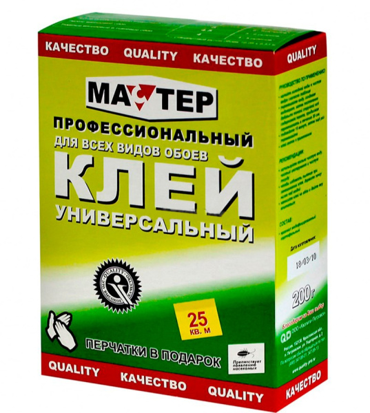 Клей обойный QUALITY  Мастер  универсальный 200гр;  25199