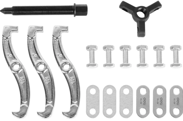 Съемник подшипников трехзахватный 100мм (рабочий ход болта), внешний диаметр 20-100м Deli DL-S4; 11612785