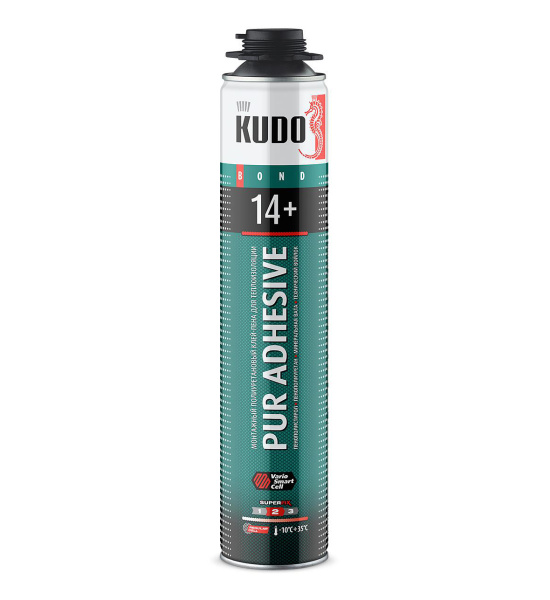 Клей-пена для теплоизоляции PUR ADHESIVE PROFF 14+, 1000 мл; 11600104