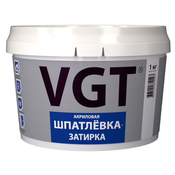 Шпатлевка - затирка VGT тонкодисперсная 1 кг; 11603106