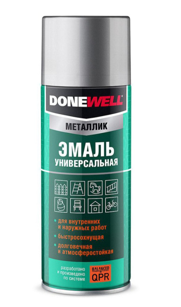 Эмаль универсальная металлик DONEWELL, 520 мл