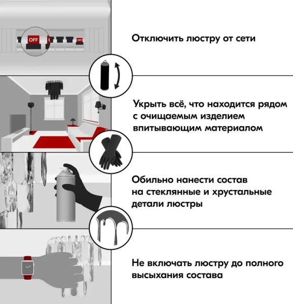 Очиститель для люстр пенный 650мл KU-H408 KUDO; 11606507