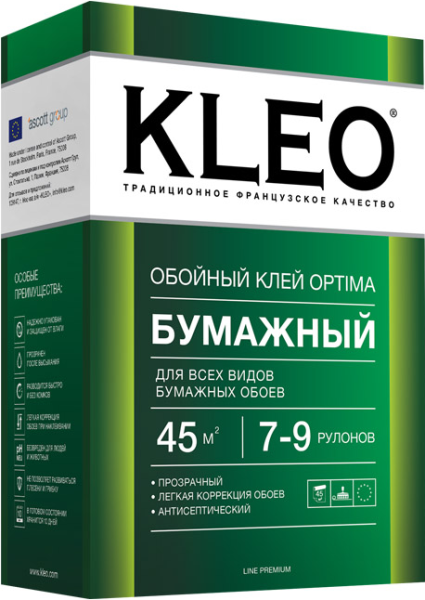 Клей обойный KLEO стандарт 0.16кг;  22218