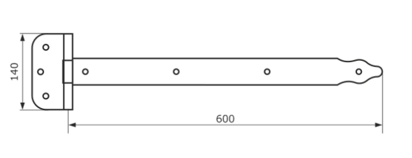 Петля-стрела ПС- 600 бронза антик (Балаково) DOMART;  57048